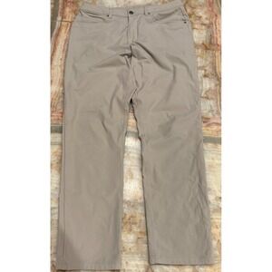 Lululemon Mens ABC Chino Pants Beige Classic Fit  WarpstremeStretch Size 33